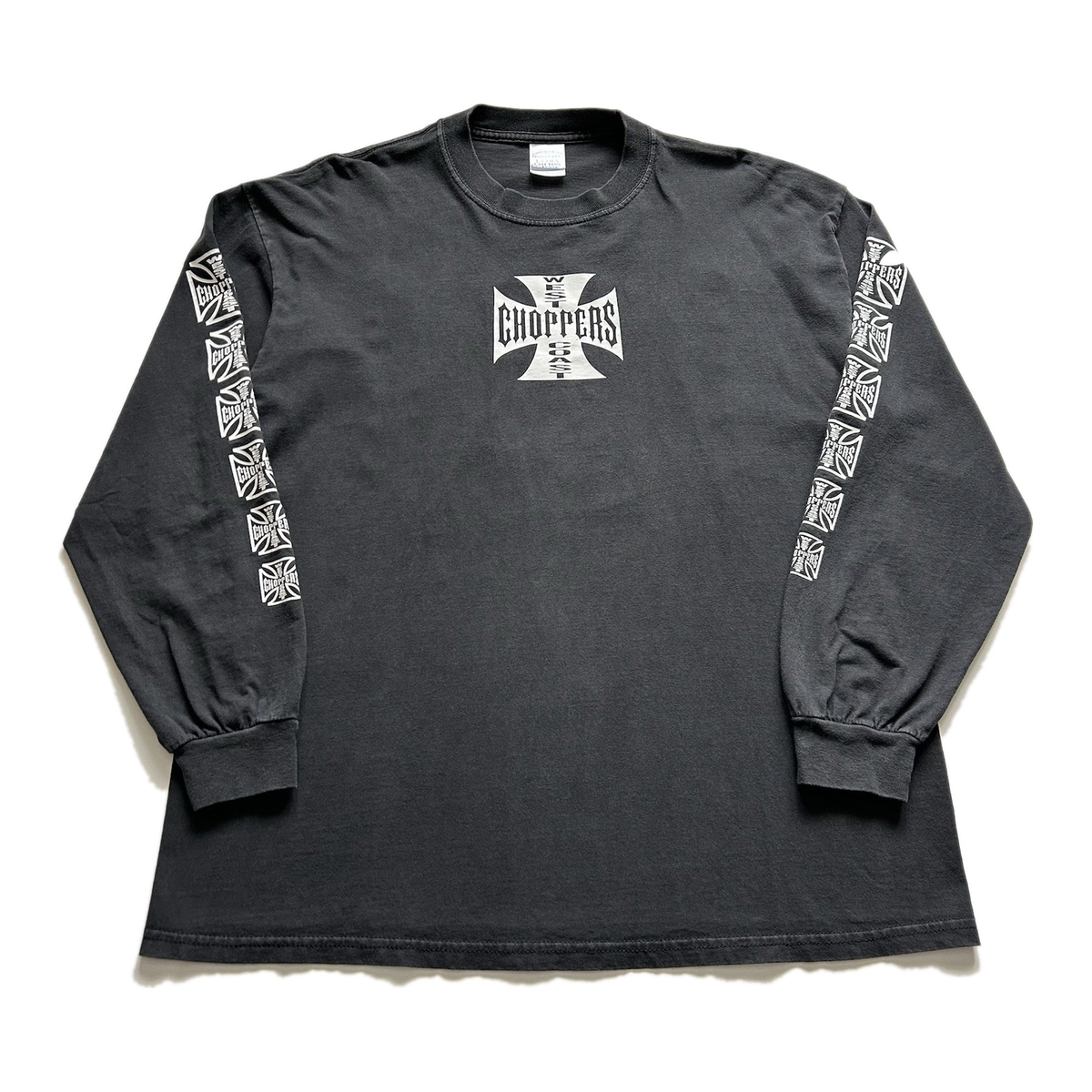 West Coast Choppers Iron Cross كم طويل رمادي